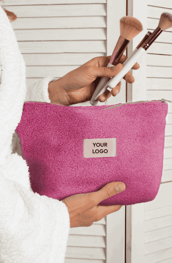 trousse velours rose